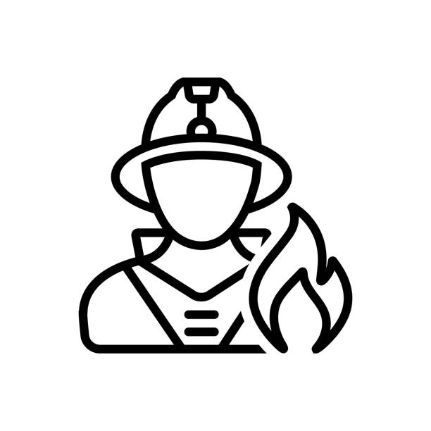 Icon for fireman, firefighter, safety
